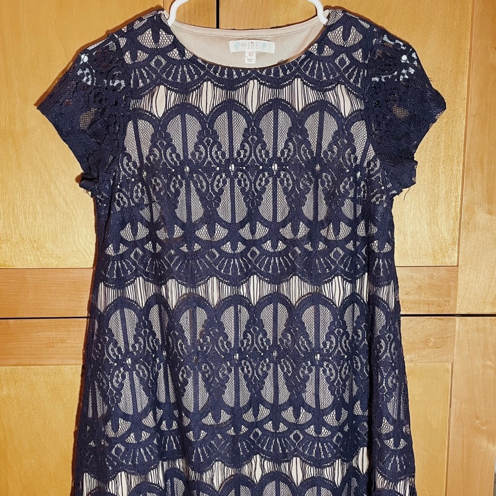 Francesca’s Collections Navy Lace Bohemian dress